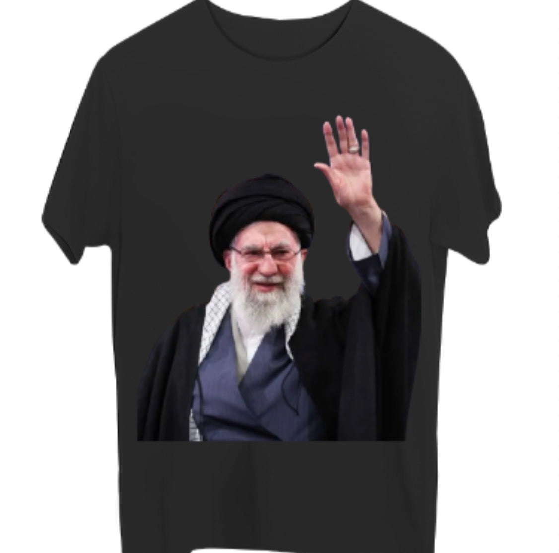 Ayatollah Khamenei Graphic T Shirt | Black Islamic Print Tee